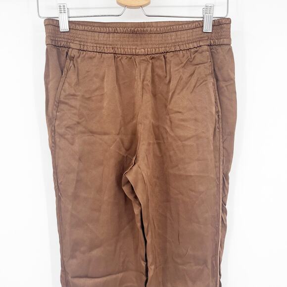 Zara Womens Satin Slinky Pull On High Rise Elastic Waist Jogger Pants Size S - Picture 2 of 7